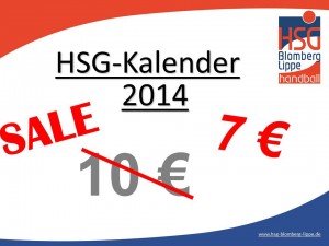 HSG Kalender 2014 - SALE