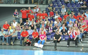 Die HSG wird in Leipzig, wie 2014, von zahlreichen Fans unterstützt. © brink-medien